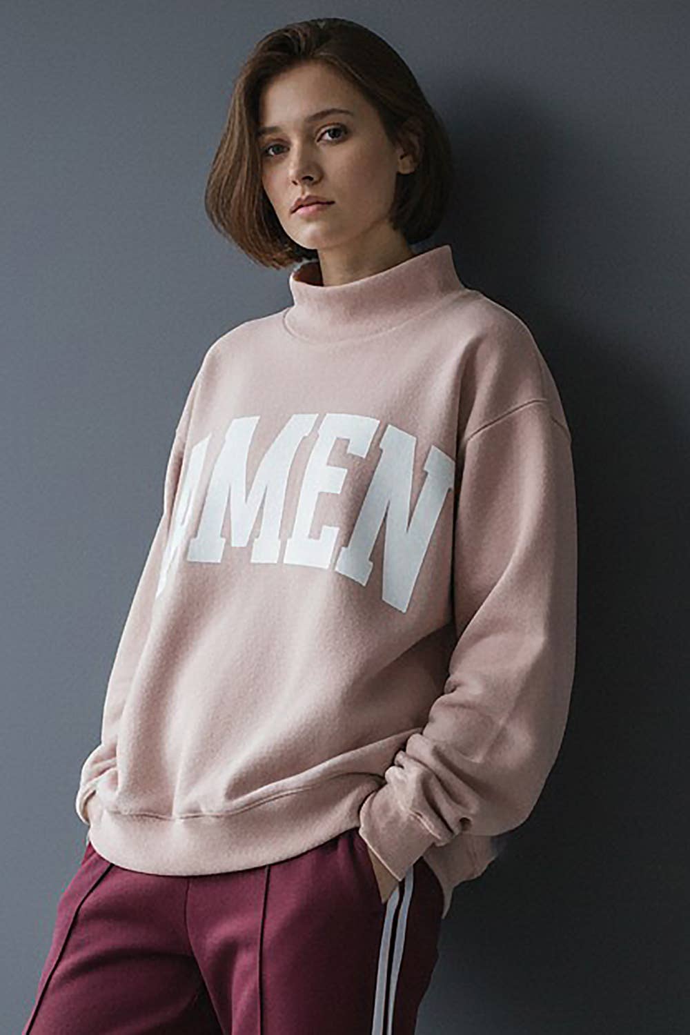 WWJD/AMEN REVERSIBLE MOCKNECK