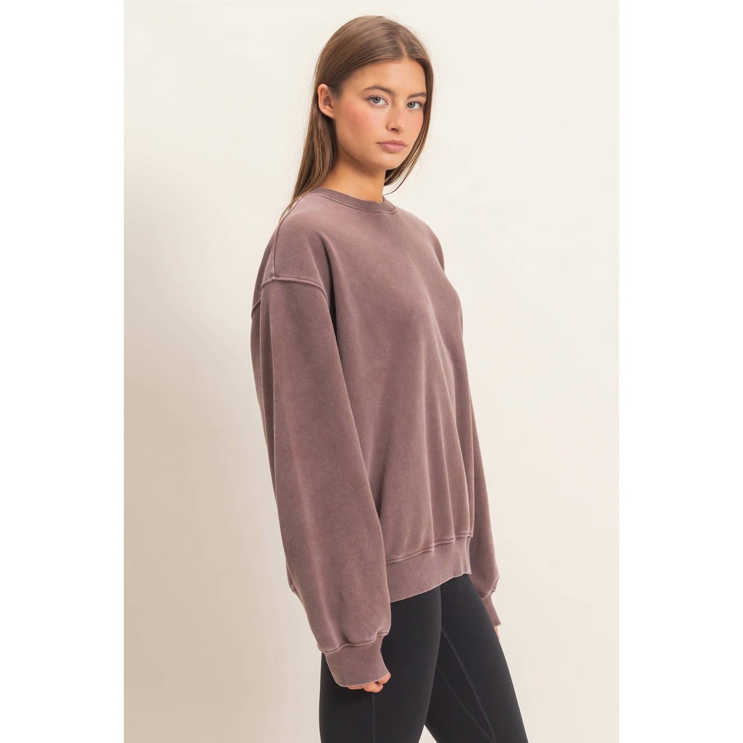 Mineral Wash Crew Neck Sweatshirt