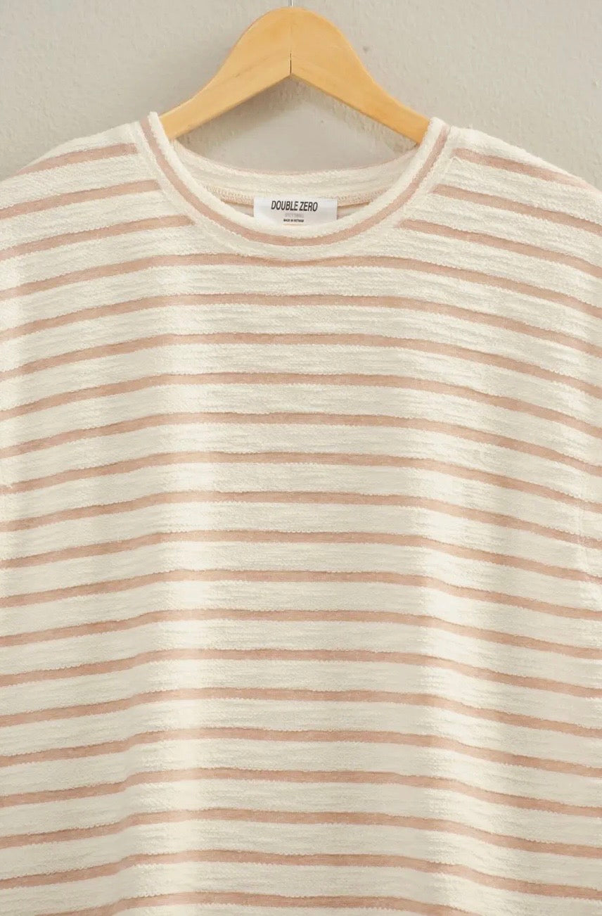 Striped Round Neck Short Sleeve Top