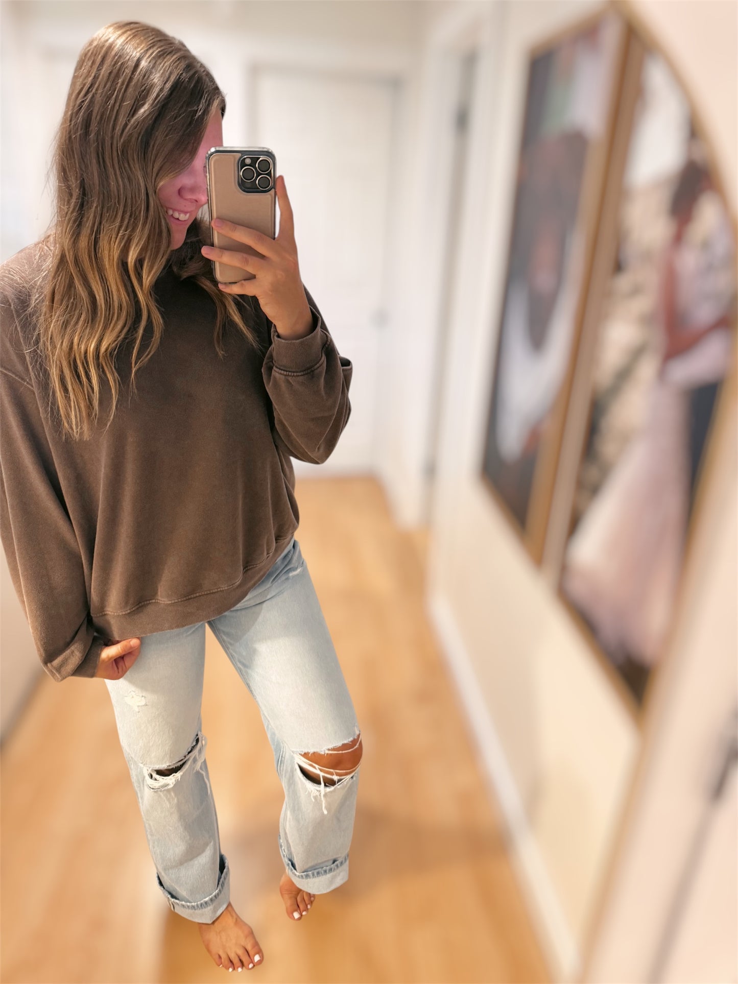 Mineral Wash Crew Neck Sweatshirt