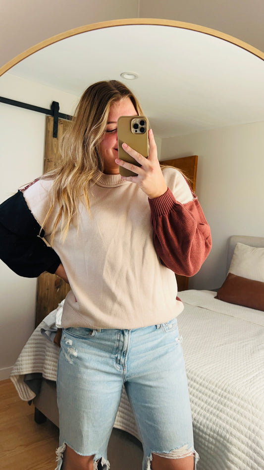 Halsey Color block Sweater