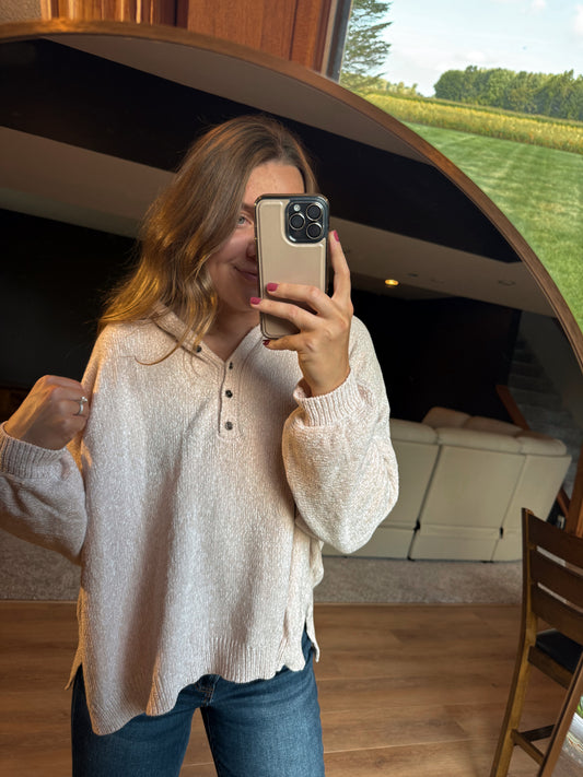 ERICA BUTTON KNIT SWEATER