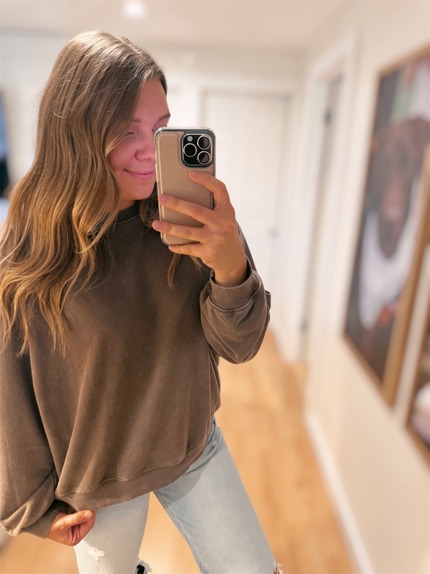 Mineral Wash Crew Neck Sweatshirt