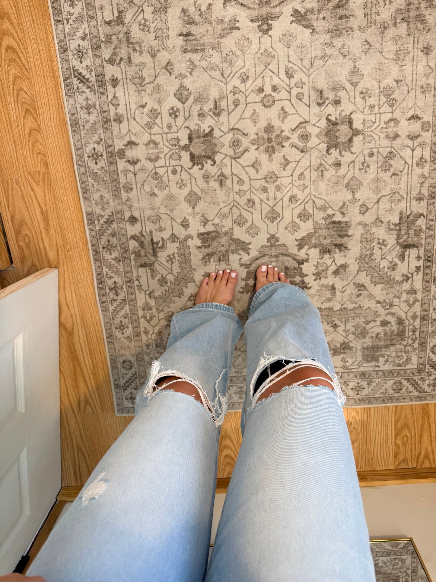 90'S VINTAGE SUPER HIGH RISE FLARE JEANS