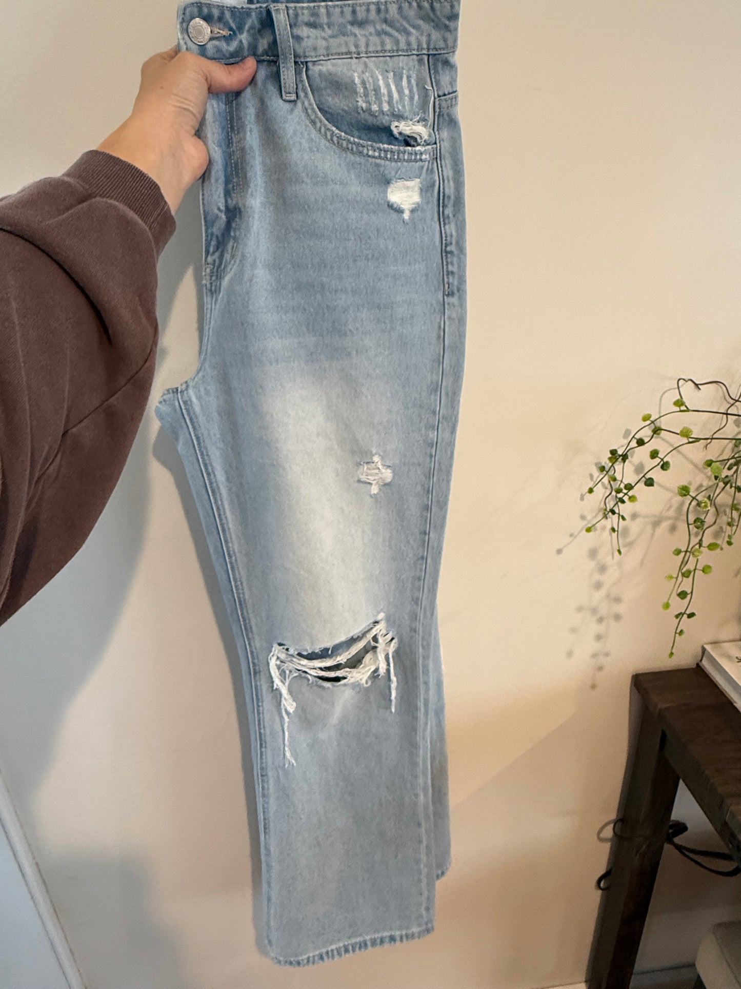 90'S VINTAGE SUPER HIGH RISE FLARE JEANS