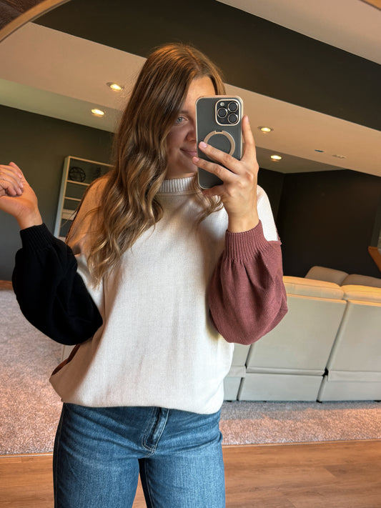 HALSEY COLOR BLOCK SWEATER