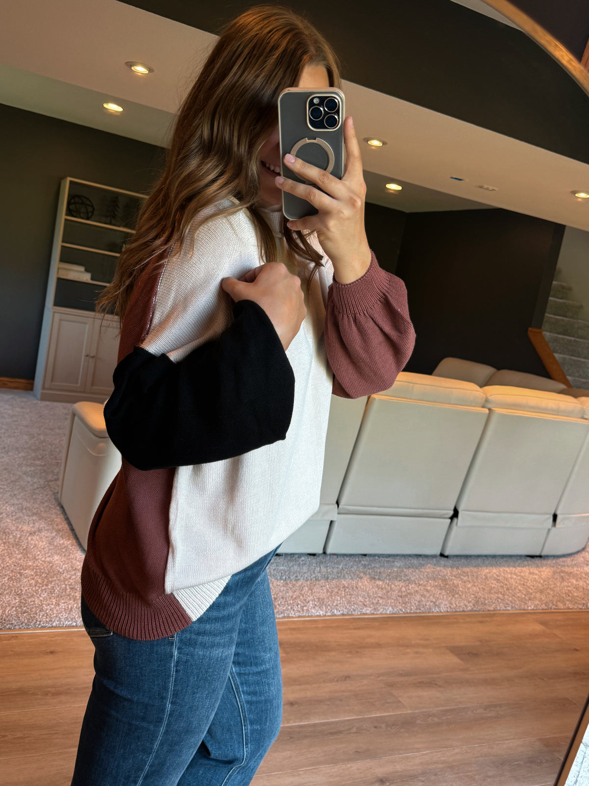 HALSEY COLOR BLOCK SWEATER